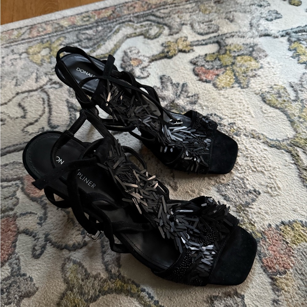 Donald J. Pliner Black Strappy Heels - Picture 13 of 13
